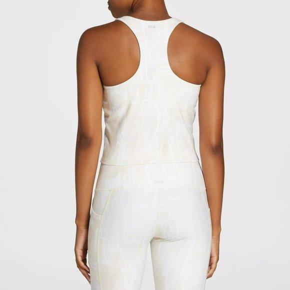 DSG X TWITCH + ALLISON Women's Cropped Fashion Tank Top Torn Camo Cream - Picture 9 of 9